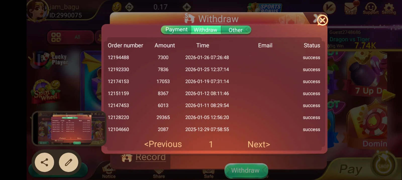 3Patti Gold app home screen with game categories, bonus offers, and wallet balance